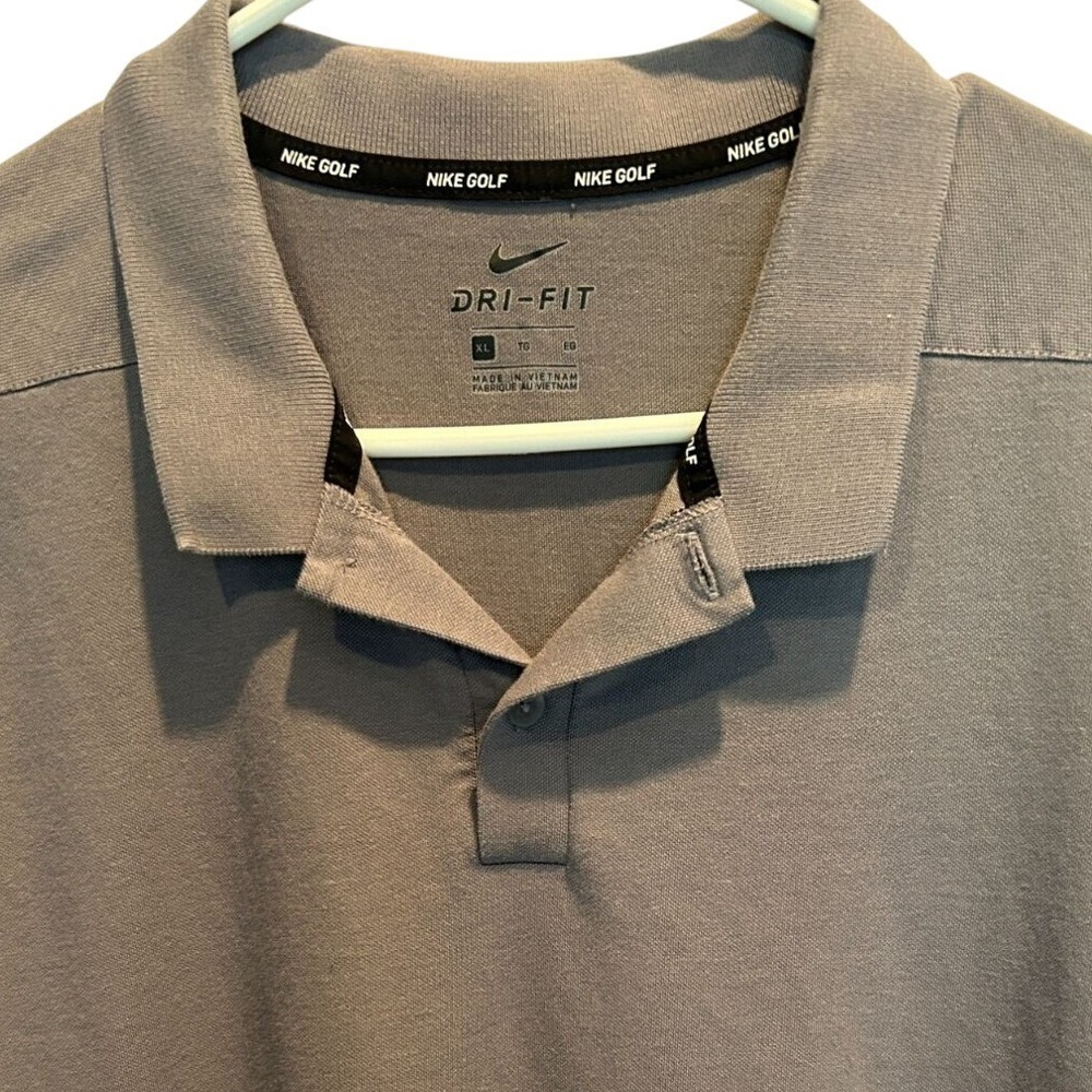 Nike Golf Polo Shirt XL Men's‎ Gray Excellent Dri-FIT Short Sleeve Athletic